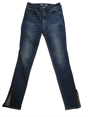 Old Navy Dark Blue Straight Leg Jeans with Ankle Slits